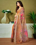 Vasthrlay Chanderi Printed Unstitched Blue Saree