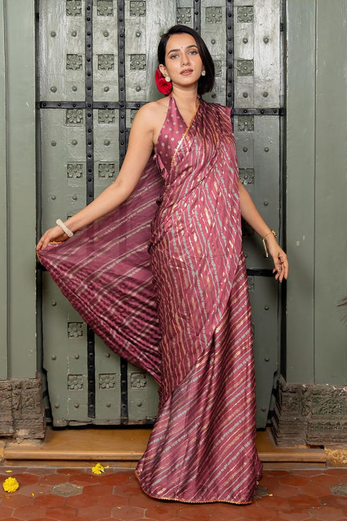 Vasthrlay Fashion Georgette Leheriya Dark Ethnic Wear