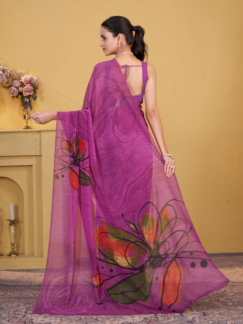 Vasthrlay Georgette Printed Saree