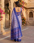 Vasthrlay Banglori Printed Unstitched Peach Saree