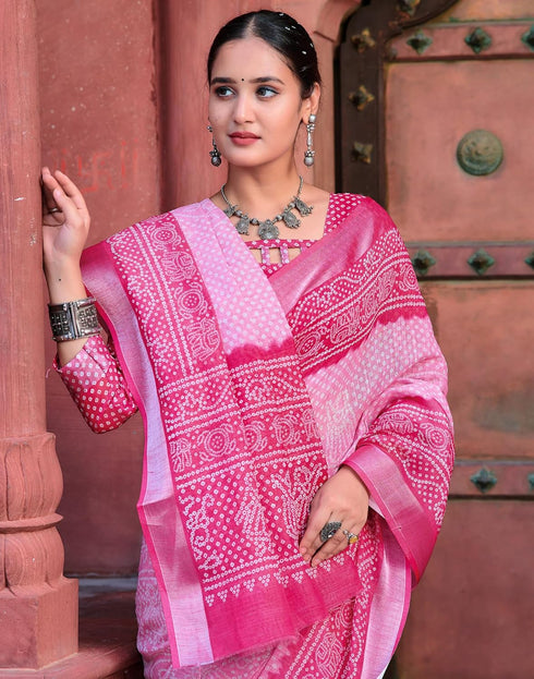Vasthrlay Womens Printed Unstitched Beige Saree