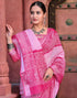 Vasthrlay Womens Printed Unstitched Beige Saree