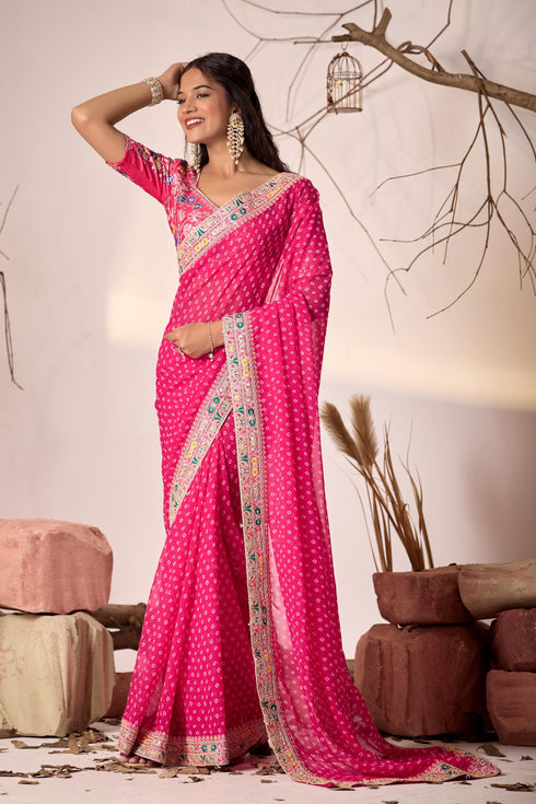 Vasthrlay Embroidery Unstitched Saree