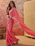 Vasthrlay Chiffon Bandhani Unstitched Purple Saree