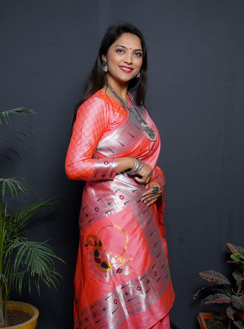 Vasthrlay Paithani Unstitched Saree
