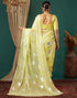 Vasthrlay Georgette Printed Unstitched Orange Saree