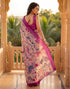 Vasthrlay Banglori Printed Unstitched Peach Saree
