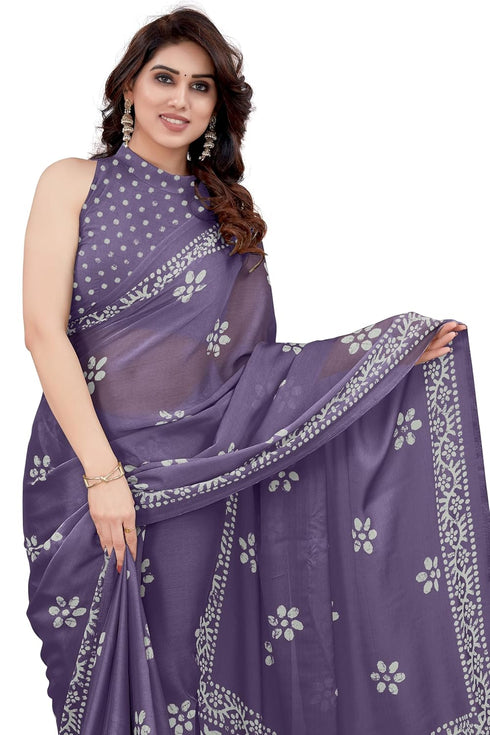 Vasthrlay Fashion Chiffon Printed Parrot Ethnic Wear