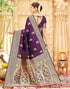 Vasthrlay Womens Paithani Unstitched Blue Saree