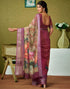 Vasthrlay Womens Cotton Printed Brown Saree