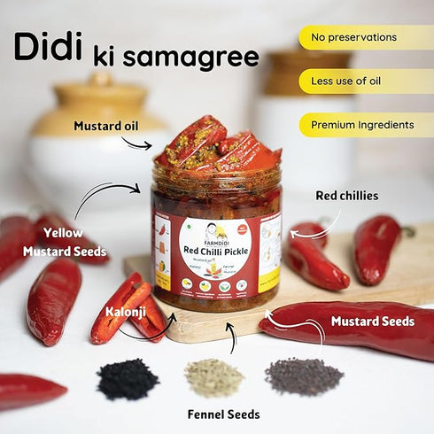 FarmDidi Stuffed Red Chilli Pickle