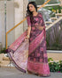 Vasthrlay Womens Printed Unstitched Purple Saree