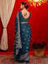 Vasthrlay Georgette Printed Unstitched Maroon Saree