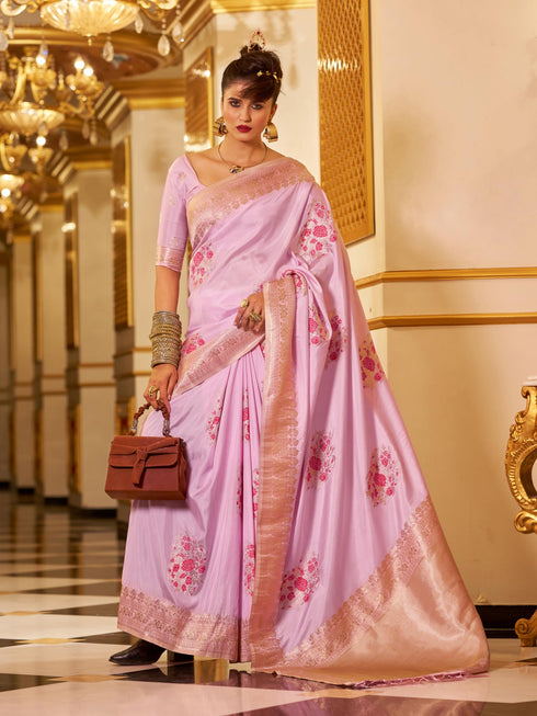 Vasthrlay Banarasi Unstitched Saree