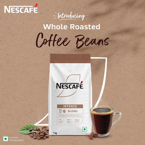 Nescafe Intenso Whole Roasted Coffee Beans 1kg