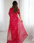 Vasthrlay Georgette Weaving Unstitched Red Saree