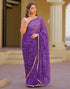 Vasthrlay Georgette Bandhani Unstitched Maroon Saree