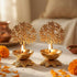 Behoma 100% Pure Brass Kalpavriksha Diya for Puja - Set of 2