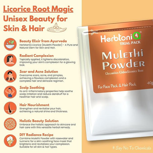 HerbtoniQ Face and Hair Pack Powders Mulethi