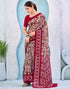 Vasthrlay Georgette Bandhani Green Saree With Unstitched Blouse Piece