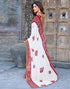 Vasthrlay Bandhani Georgette Unstitched White Saree