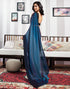 Vasthrlay Womens Chiffon Unstitched Blue Saree