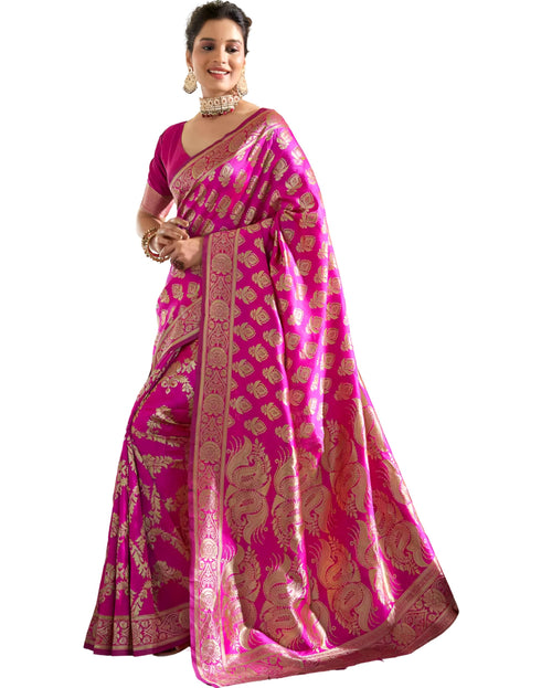 Vasthrlay Banarasi Traditional Unstitched Saree