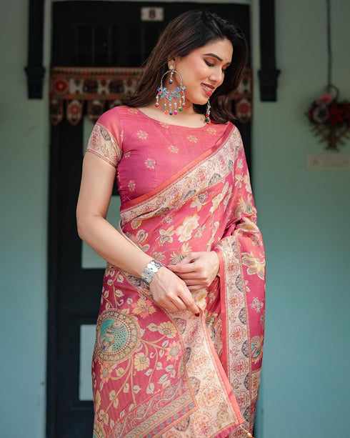 Vasthrlay Handloom Flowers Saree