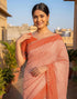 Vasthrlay Womens Printed Unstitched Off White Saree