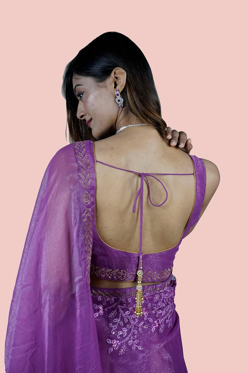 Vasthrlay Embroidered Shimmer Ethnic Wear