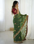 Vasthrlay Georgette Embroidery Unstitched Pink Saree