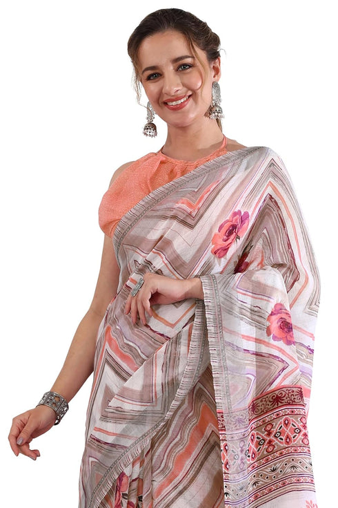 Vasthrlay Fashion Chevron Printed Ethnic Wear
