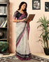 Vasthrlay Womens Printed Unstitched Dark Green Saree