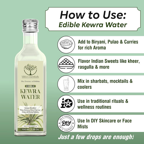 Mitti Essentials Edible Kewra Water