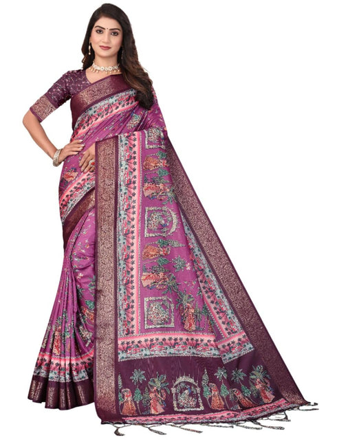 Vasthrlay Kanjivaram Traditional Unstitched Saree
