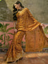 Vasthrlay Georgette Jacquard Unstitched Black Saree