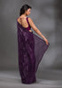 Vasthrlay Georgette Sequence Embroidery Purple Ethnic Wear