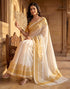 Vasthrlay Womens Printed Unstitched Olive Green Saree
