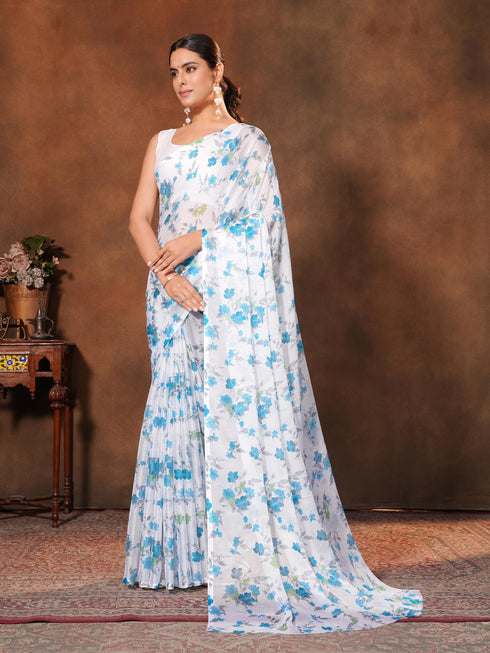 Vasthrlay Chiffon Floral Saree