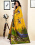 Vasthrlay Womens Printed Unstitched White Saree