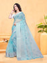 VasthrlayOrganza Printed Unstitched Rani Free Ethnic Wear