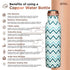 Pure Copper Water Bottle 1 Litre Chevron