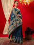 Vasthrlay Vichitra Printed Unstitched Maroon Saree
