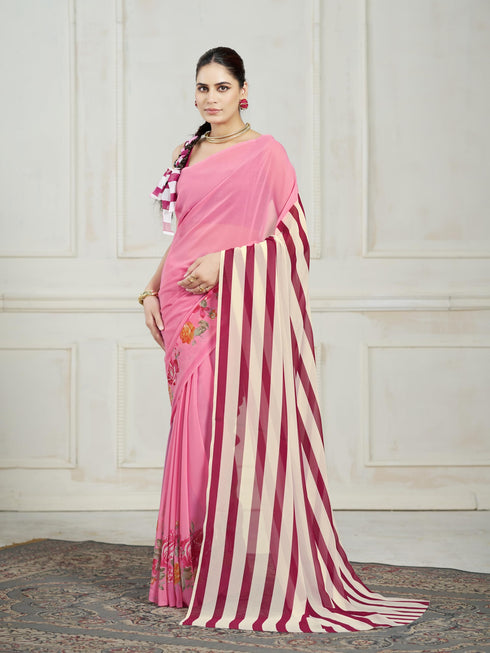 Vasthrlay Georgette Unstitched Saree