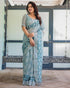 Vasthrlay Floral Prints Tasseled Saree