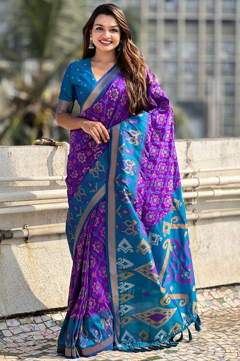Vasthrlay Kanjivaram Patola Unstitched Ethnic Wear