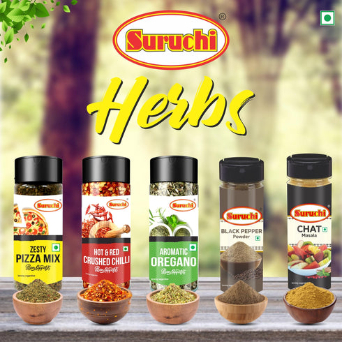 Suruchi Seasoning Herbs Combo Pack of 5 Zesty Pizza