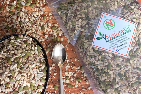 NatureVit 5-in-1 Raw Mix Seeds Healthy Vegan Superfood Snack