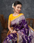 Vasthrlay Banarasi Jacquard Unstitched Pink Saree