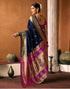 Vasthrlay Paithani Banarasi Unstitched Green Saree